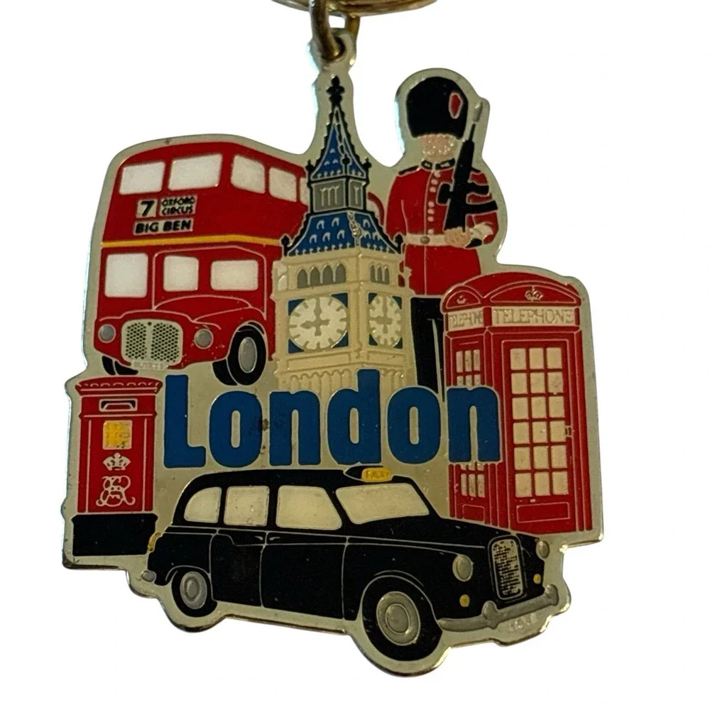 London Metal‎ Keychain Double Decker Bus Big Ben Telephone Box Souvenir England